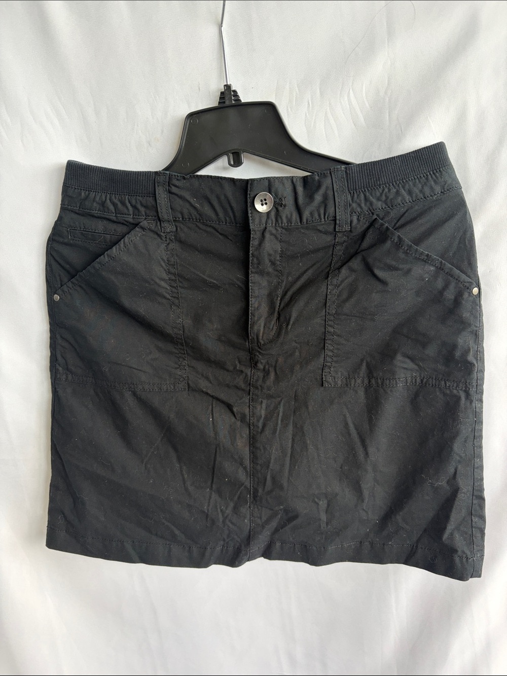 Croft & Barrow Black  Effortless Stretch Skort Sz 6 Pockets